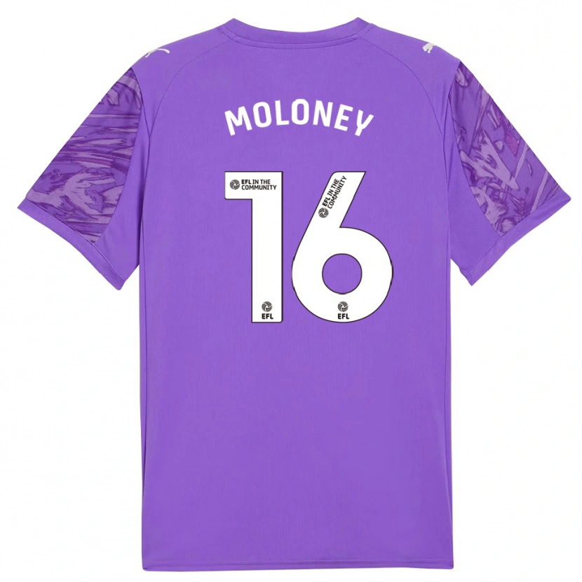 Danxen Bambino George Moloney #16 Maglia Gara Portiere Viola Bianco 2025/26 Maglietta