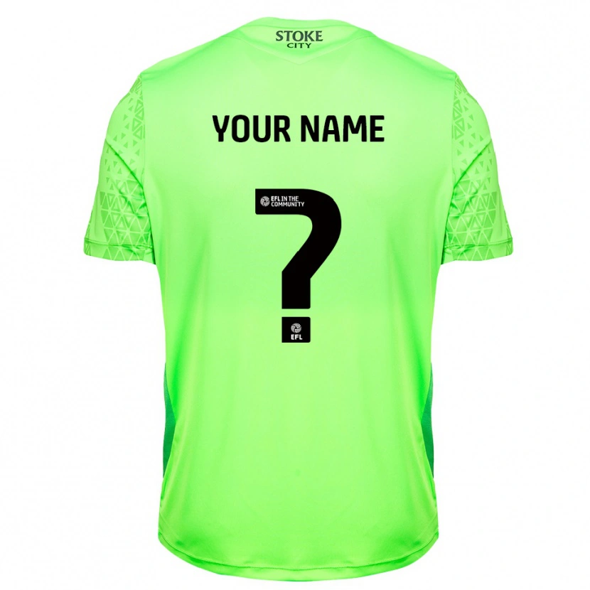Danxen Bambino Stoke City Maglia Gara Portiere Verde Nero 2025/26 Maglietta