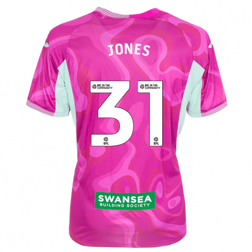 Danxen Bambino Verity Jones #31 Maglia Gara Portiere Magenta Bianco 2025/26 Maglietta