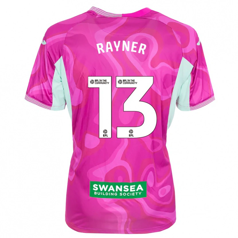 Danxen Bambino Opal Rayner #13 Maglia Gara Portiere Magenta Bianco 2025/26 Maglietta