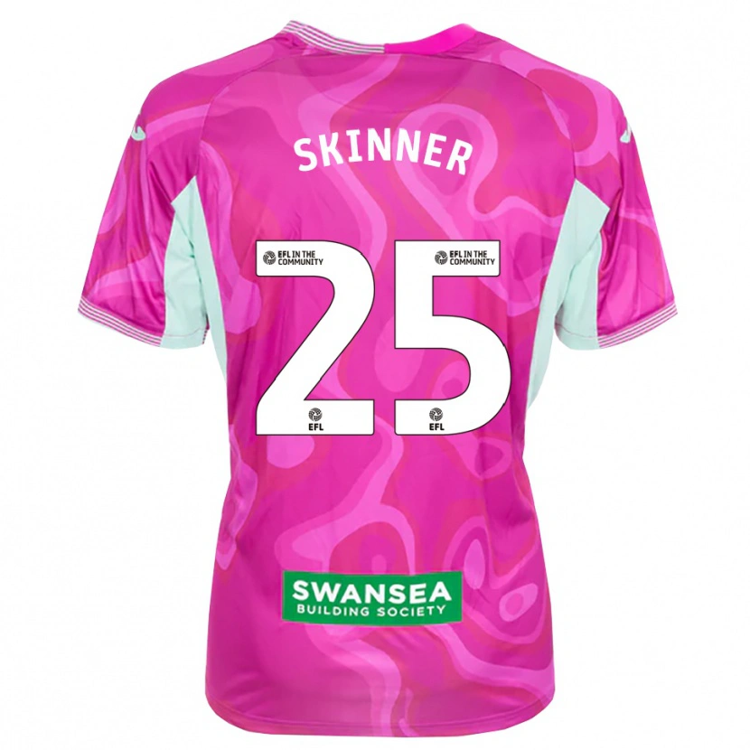 Danxen Bambino Claire Skinner #25 Maglia Gara Portiere Magenta Bianco 2025/26 Maglietta