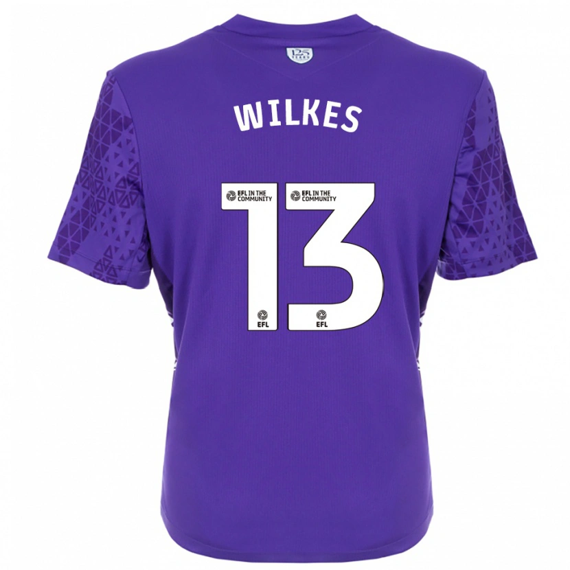 Danxen Bambino Liam Wilkes #13 Maglia Gara Portiere Viola Bianco 2025/26 Maglietta