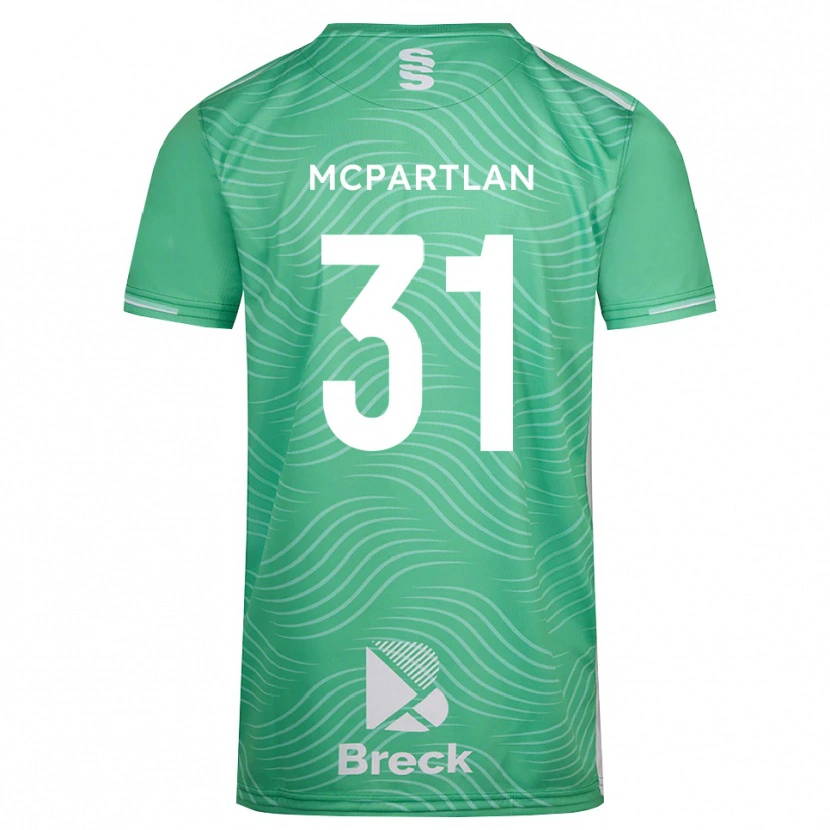 Danxen Bambino Cian McPartlan #31 Maglia Gara Portiere Verde Turchese 2025/26 Maglietta