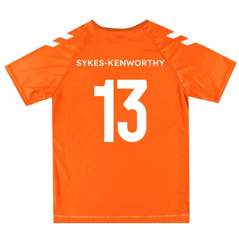 Danxen Bambino George Sykes-Kenworthy #13 Maglia Gara Portiere Bianco Arancio 2025/26 Maglietta