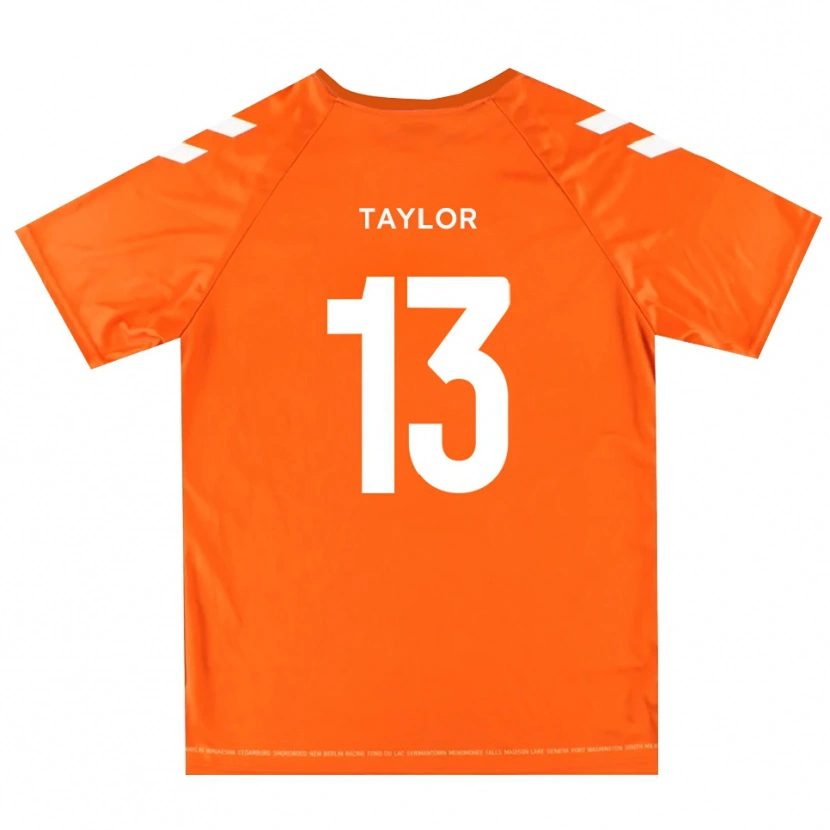 Danxen Bambino Sam Taylor #13 Maglia Gara Portiere Bianco Arancio 2025/26 Maglietta