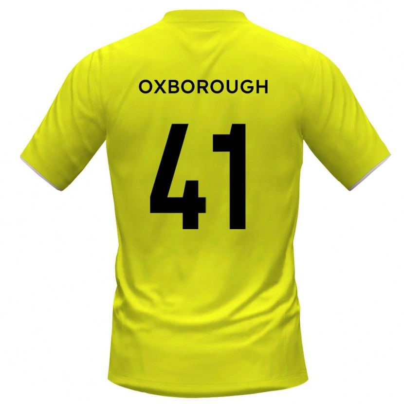Danxen Bambino Ewan Oxborough #41 Maglia Gara Portiere Nero Giallo 2025/26 Maglietta