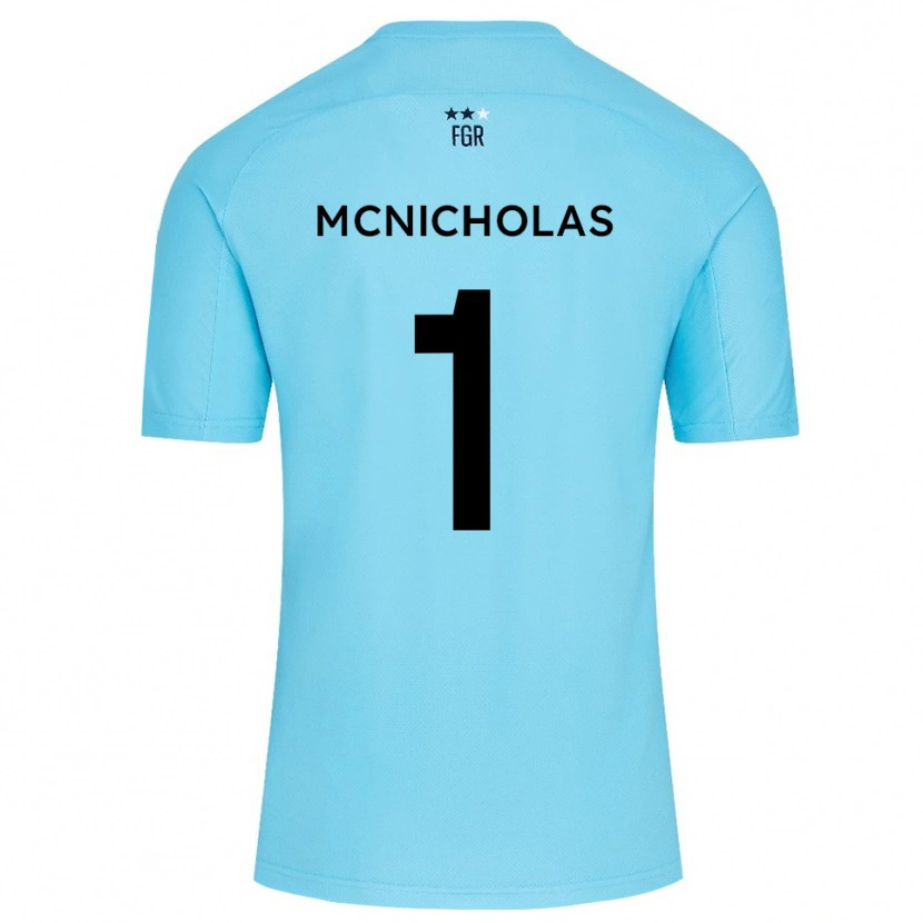 Danxen Bambino Luke McNicholas #1 Maglia Gara Portiere Bianco Cielo 2025/26 Maglietta