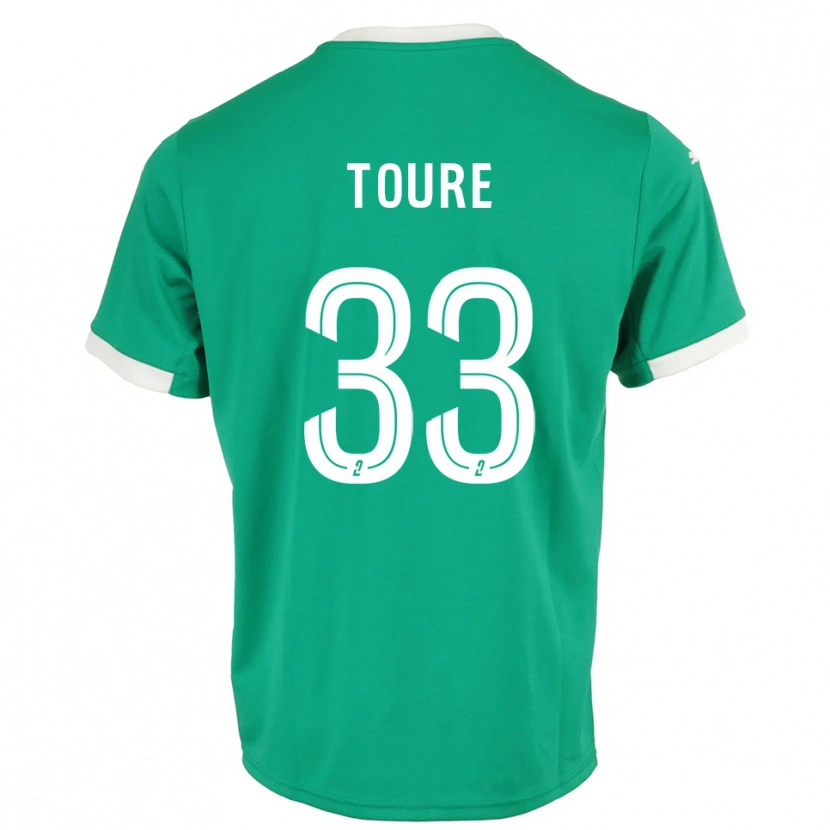 Danxen Bambino Almami Touré #33 Maglia Gara Portiere Verde Bianco 2025/26 Maglietta