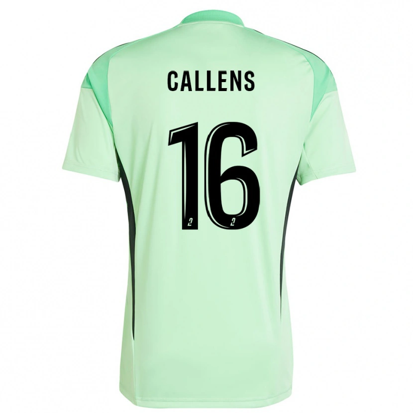 Danxen Bambino Thomas Callens #16 Maglia Gara Portiere Verde Chiaro Nero 2025/26 Maglietta