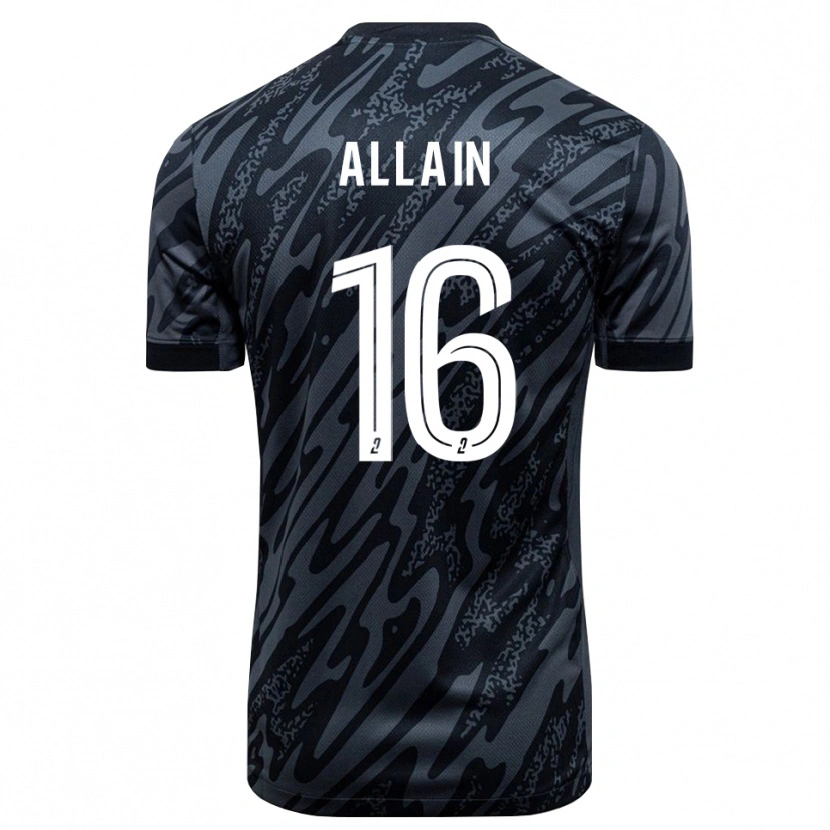 Danxen Bambino Bobby Allain #16 Maglia Gara Portiere Nero Grigio 2025/26 Maglietta