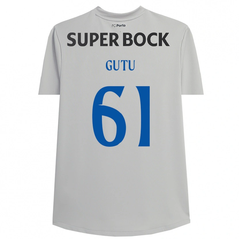 Danxen Bambino Denis Gutu #61 Maglia Gara Portiere Grigio Chiaro Nero 2025/26 Maglietta
