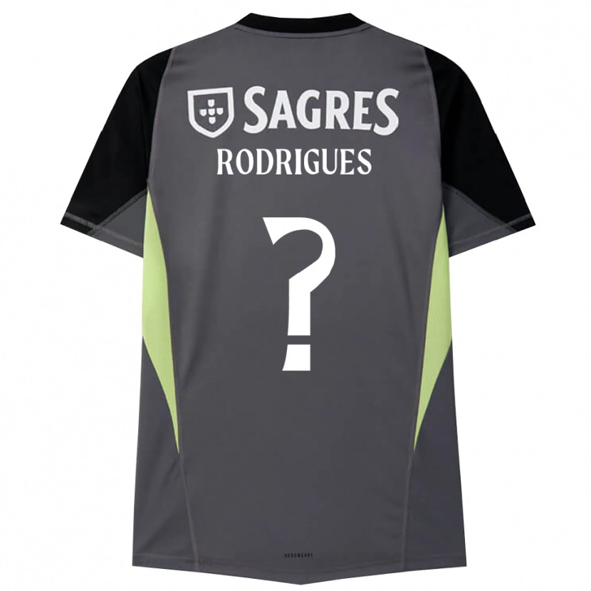 Danxen Bambino Miguel Rodrigues #0 Maglia Gara Portiere Grigio Scuro Nero 2025/26 Maglietta