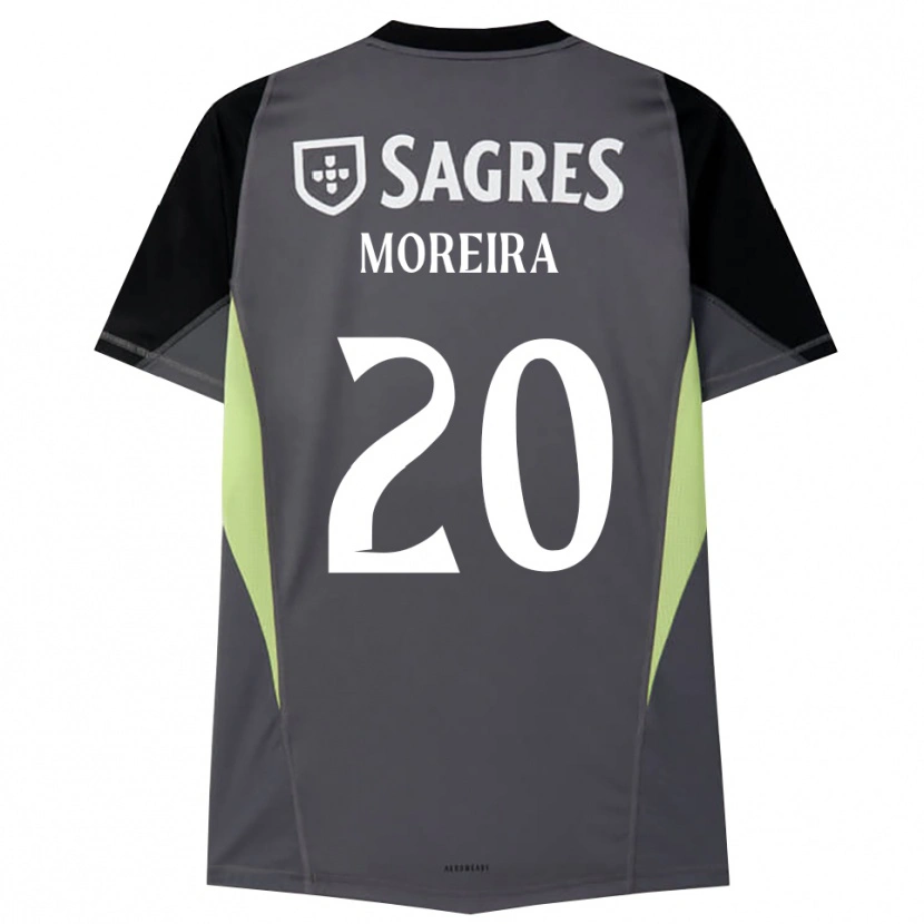Danxen Bambino André Moreira #20 Maglia Gara Portiere Grigio Scuro Nero 2025/26 Maglietta