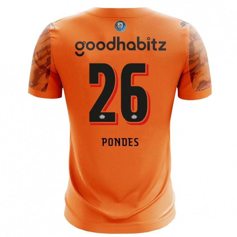 Danxen Bambino Moon Pondes #26 Maglia Gara Portiere Arancio Nero 2025/26 Maglietta