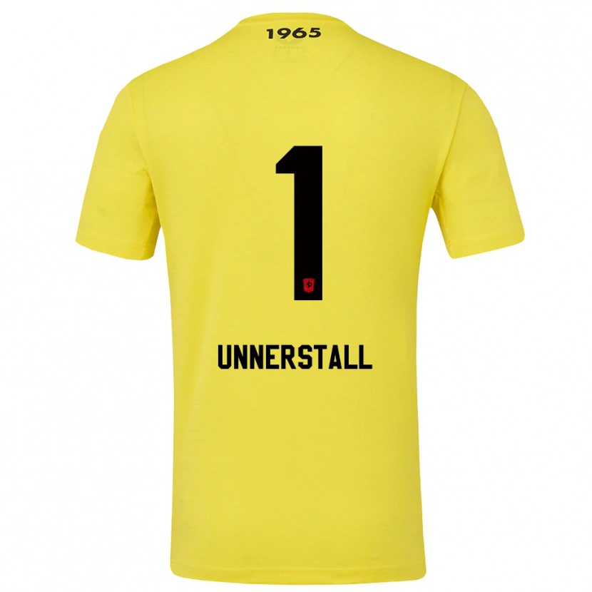 Danxen Bambino Lars Unnerstall #1 Maglia Gara Portiere Giallo Nero 2025/26 Maglietta