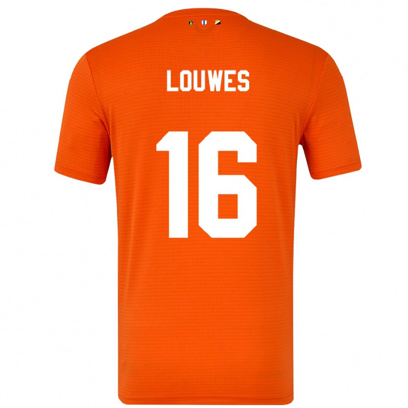 Danxen Bambino Puck Louwes #16 Maglia Gara Portiere Arancio Nero 2025/26 Maglietta