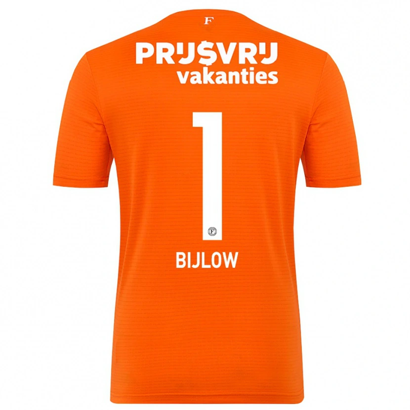 Danxen Bambino Justin Bijlow #1 Maglia Gara Portiere Arancio Nero 2025/26 Maglietta