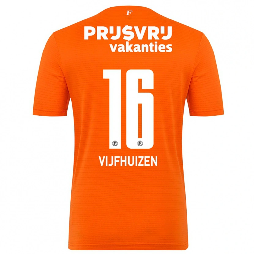 Danxen Bambino Beer Vijfhuizen #16 Maglia Gara Portiere Arancio Nero 2025/26 Maglietta