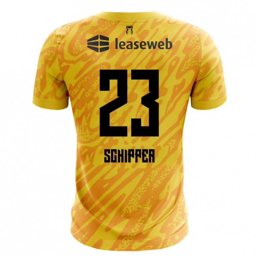 Danxen Bambino Jur Schipper #23 Maglia Gara Portiere Arancio Giallo Nero 2025/26 Maglietta