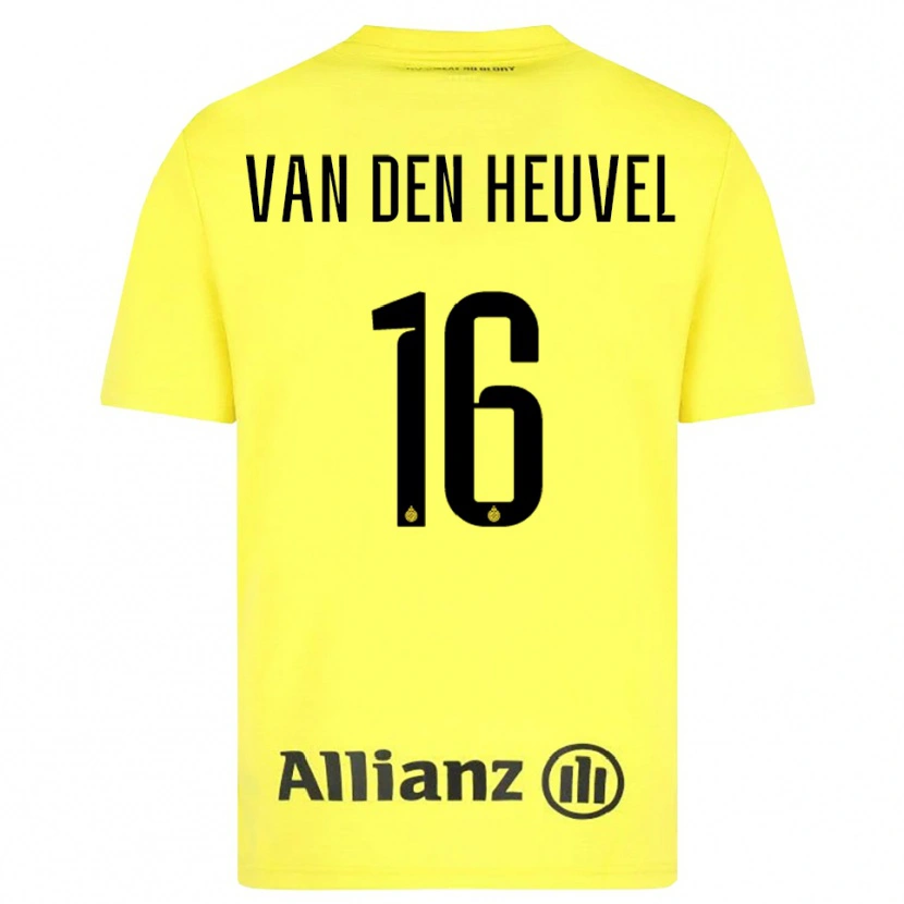 Danxen Bambino Dani van den Heuvel #16 Maglia Gara Portiere Giallo Nero 2025/26 Maglietta