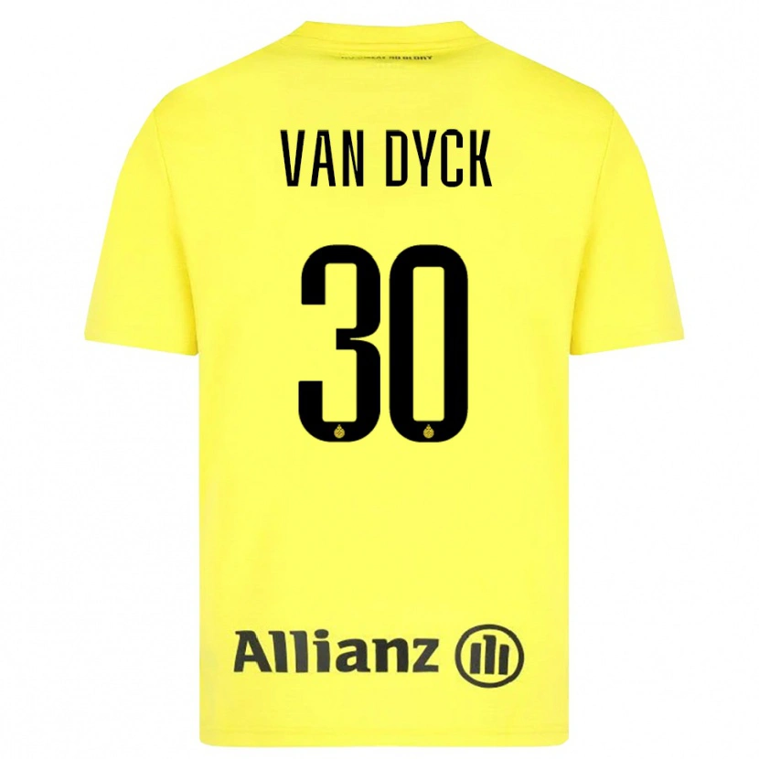 Danxen Bambino Nell Van Dyck #30 Maglia Gara Portiere Giallo Nero 2025/26 Maglietta