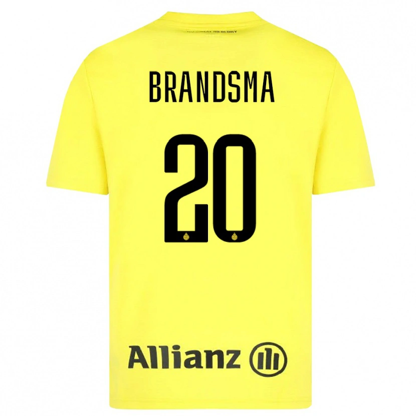 Danxen Bambino Ilke Brandsma #20 Maglia Gara Portiere Giallo Nero 2025/26 Maglietta
