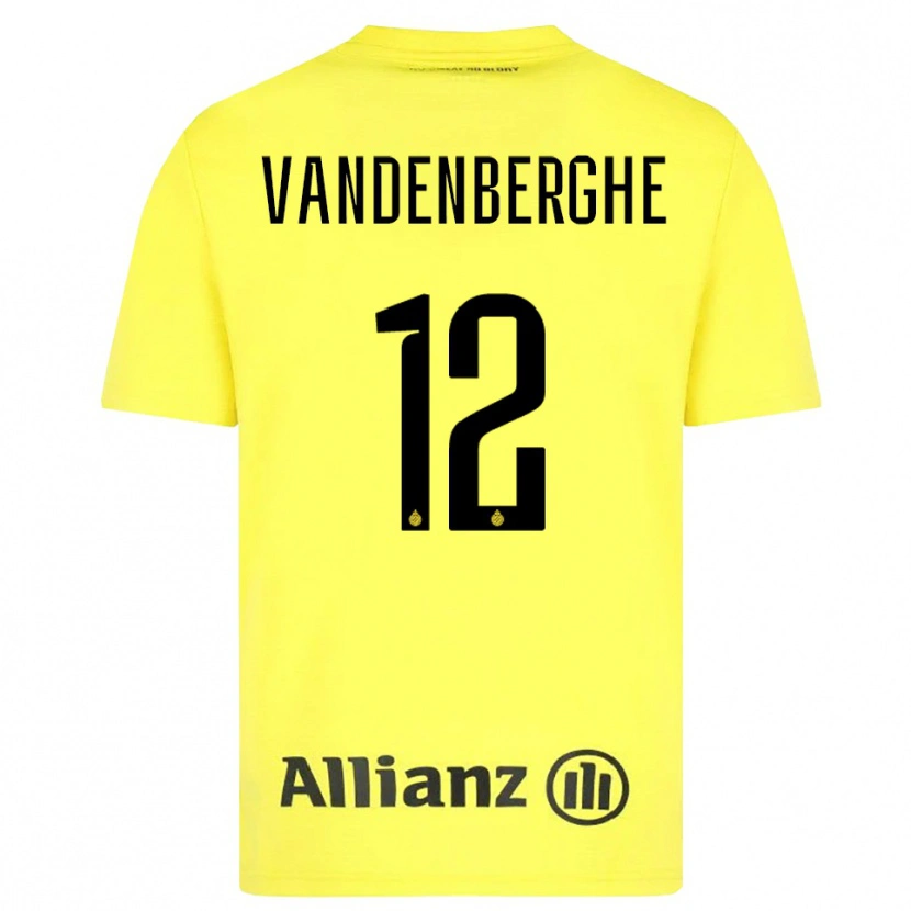 Danxen Bambino Xander Vandenberghe #12 Maglia Gara Portiere Giallo Nero 2025/26 Maglietta