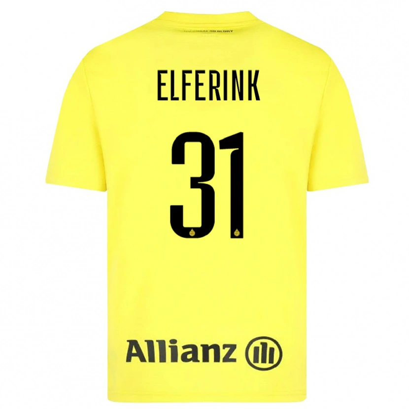 Danxen Bambino Marie Elferink #31 Maglia Gara Portiere Giallo Nero 2025/26 Maglietta
