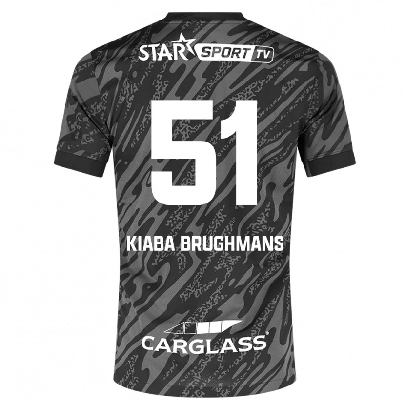 Danxen Bambino Lucca Brughmans #51 Maglia Gara Portiere Grigio Scuro Nero 2025/26 Maglietta