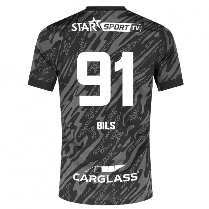 Danxen Bambino Elise Bils #91 Maglia Gara Portiere Grigio Scuro Nero 2025/26 Maglietta