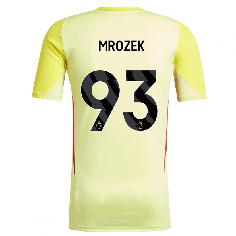 Danxen Bambino Fabian Mrozek #93 Maglia Gara Portiere Giallo Rosso 2025/26 Maglietta