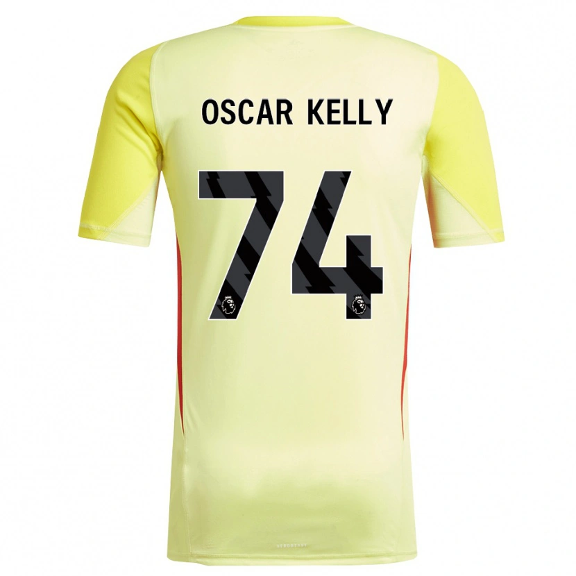 Danxen Bambino Oscar Kelly #74 Maglia Gara Portiere Giallo Rosso 2025/26 Maglietta
