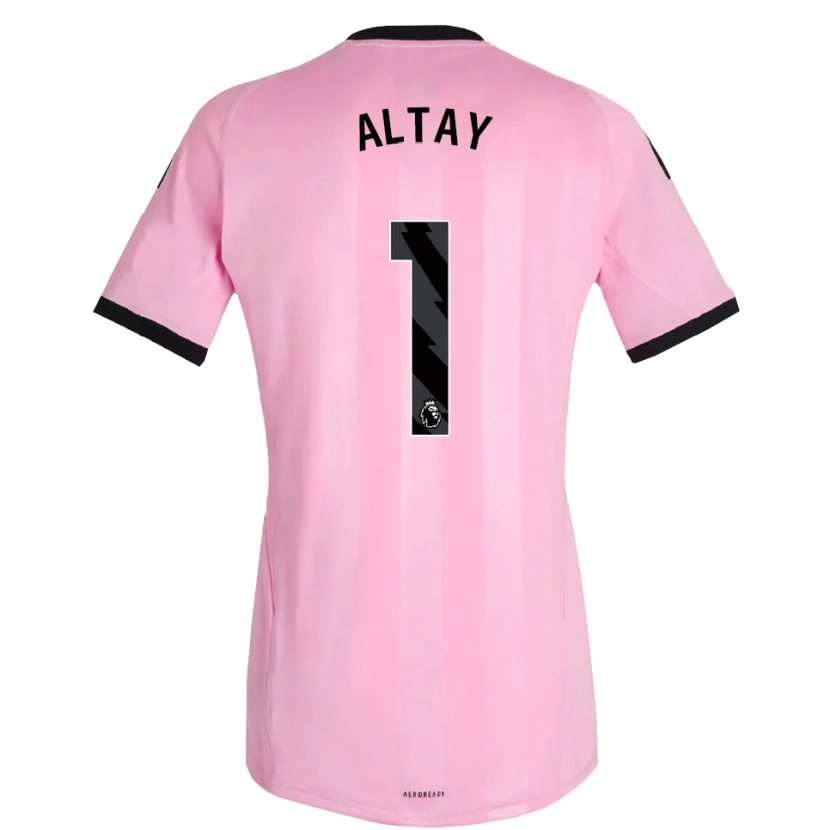 Danxen Bambino Altay Bayındır #1 Maglia Gara Portiere Rosa Nero 2025/26 Maglietta