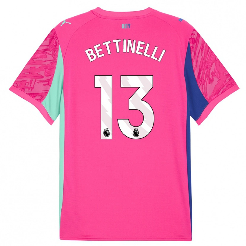 Danxen Bambino Marcus Bettinelli #13 Maglia Gara Portiere Rosa Chiaro 2025/26 Maglietta