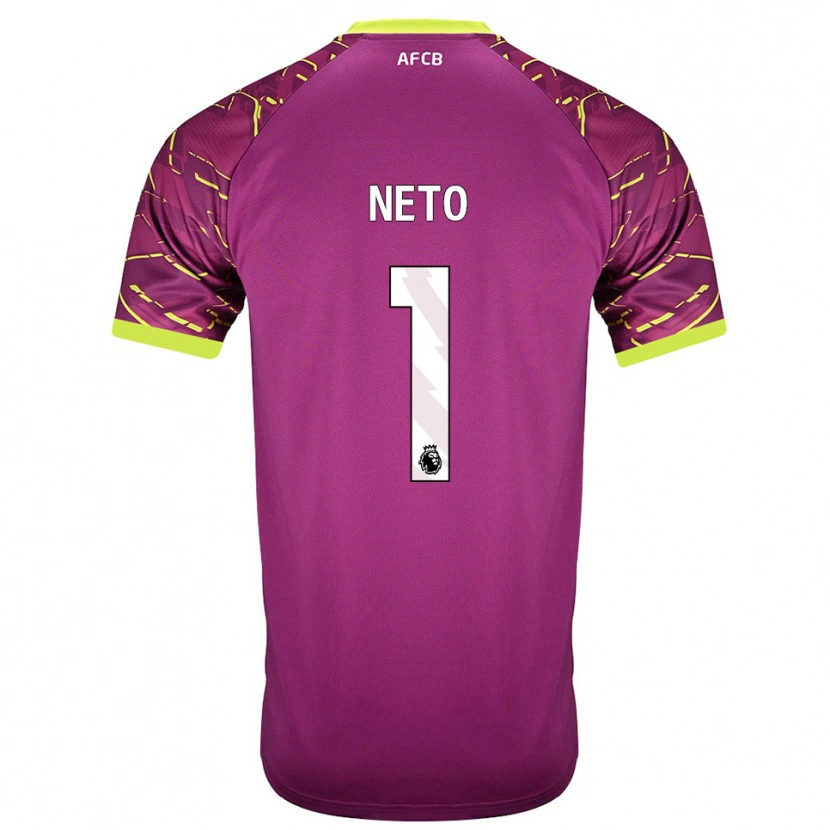 Danxen Bambino Neto #1 Maglia Gara Portiere Magenta Scuro 2025/26 Maglietta