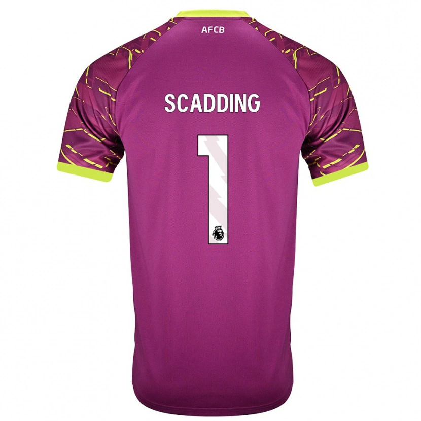 Danxen Bambino Katie Scadding #1 Maglia Gara Portiere Magenta Scuro 2025/26 Maglietta