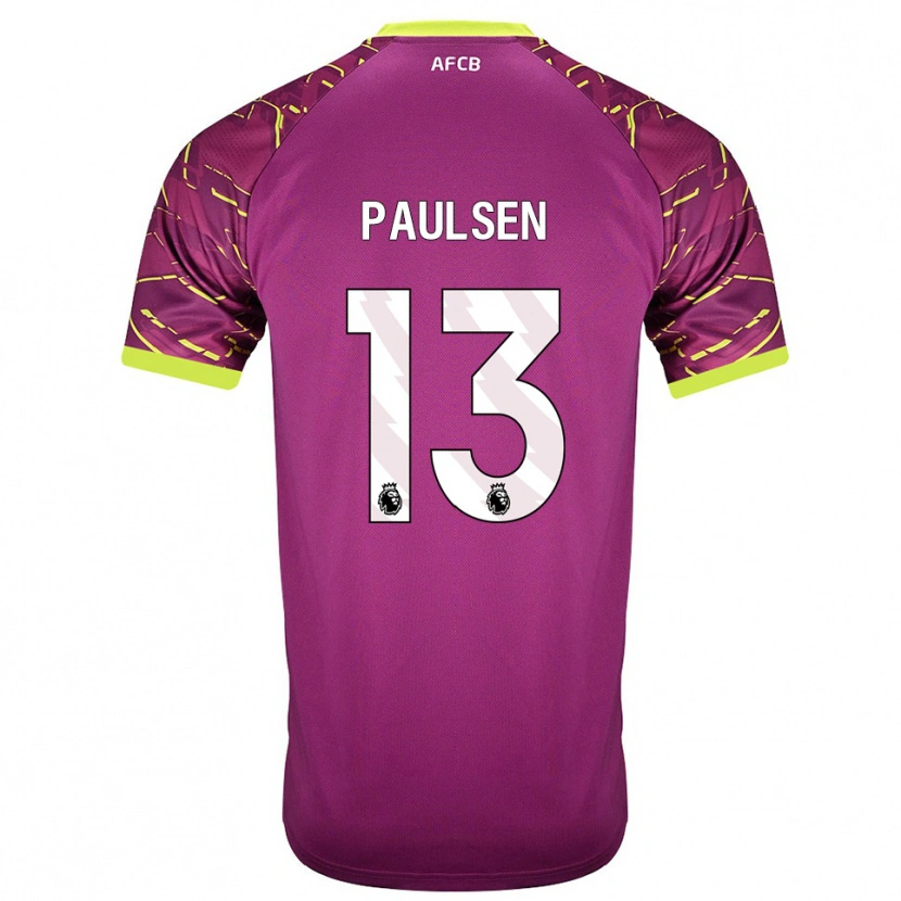 Danxen Bambino Alex Paulsen #13 Maglia Gara Portiere Magenta Scuro 2025/26 Maglietta