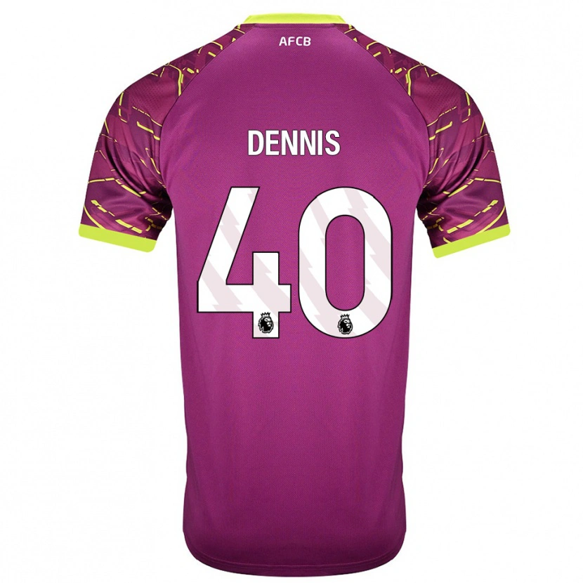 Danxen Bambino Will Dennis #40 Maglia Gara Portiere Magenta Scuro 2025/26 Maglietta