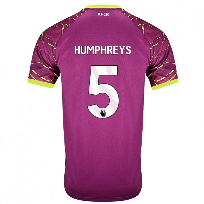 Danxen Bambino Holly Humphreys #5 Maglia Gara Portiere Magenta Scuro 2025/26 Maglietta