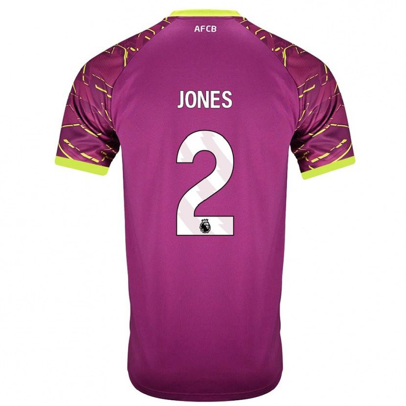 Danxen Bambino Abby Jones #2 Maglia Gara Portiere Magenta Scuro 2025/26 Maglietta