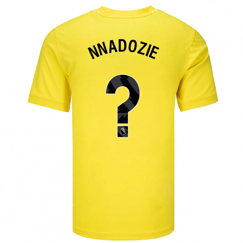 Danxen Bambino Chiamaka Nnadozie #0 Maglia Gara Portiere Giallo Nero 2025/26 Maglietta