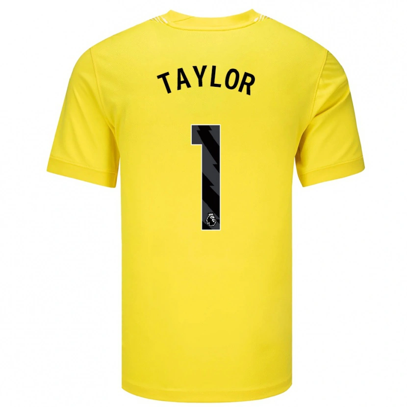 Danxen Bambino Finley Taylor #1 Maglia Gara Portiere Giallo Nero 2025/26 Maglietta