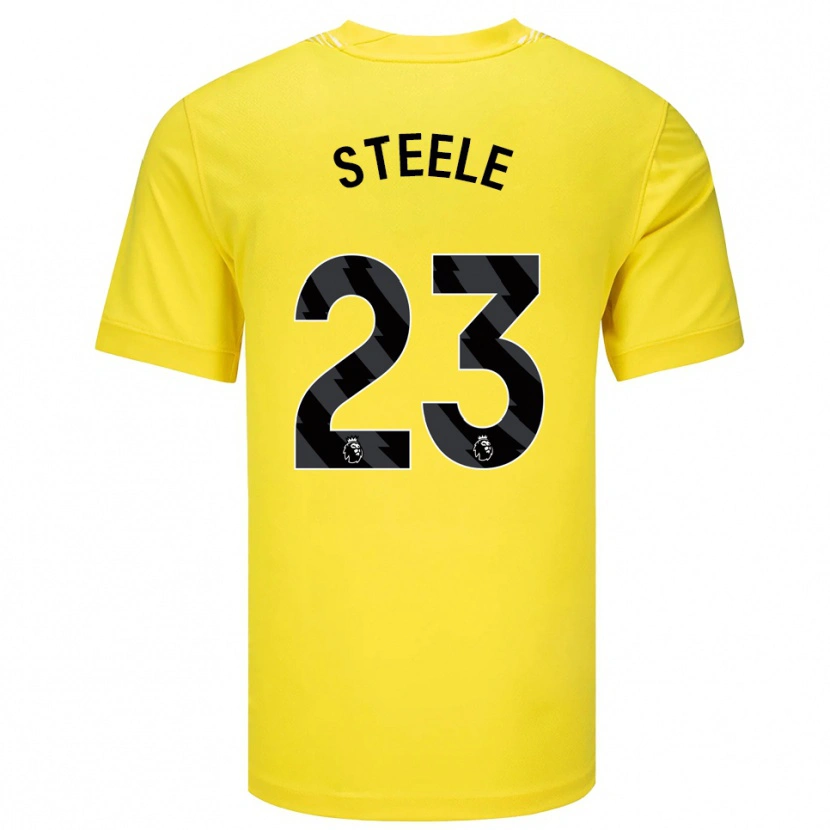Danxen Bambino Jason Steele #23 Maglia Gara Portiere Giallo Nero 2025/26 Maglietta