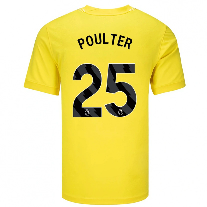 Danxen Bambino Hannah Poulter #25 Maglia Gara Portiere Giallo Nero 2025/26 Maglietta