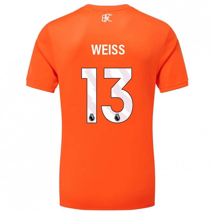 Danxen Bambino Max Weiß #13 Maglia Gara Portiere Arancio Bianco 2025/26 Maglietta