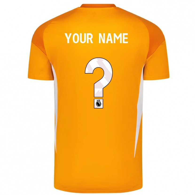 Danxen Bambino Leeds United Maglia Gara Portiere Arancio Bianco 2025/26 Maglietta