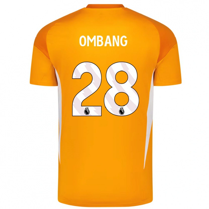 Danxen Bambino Darryl Ombang #28 Maglia Gara Portiere Arancio Bianco 2025/26 Maglietta