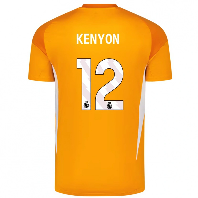 Danxen Bambino George Kenyon #12 Maglia Gara Portiere Arancio Bianco 2025/26 Maglietta