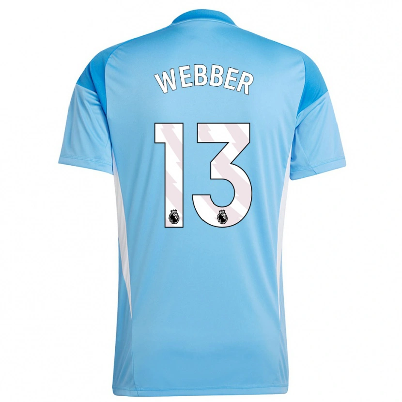 Danxen Bambino Amber Webber #13 Maglia Gara Portiere Bianco Blu 2025/26 Maglietta