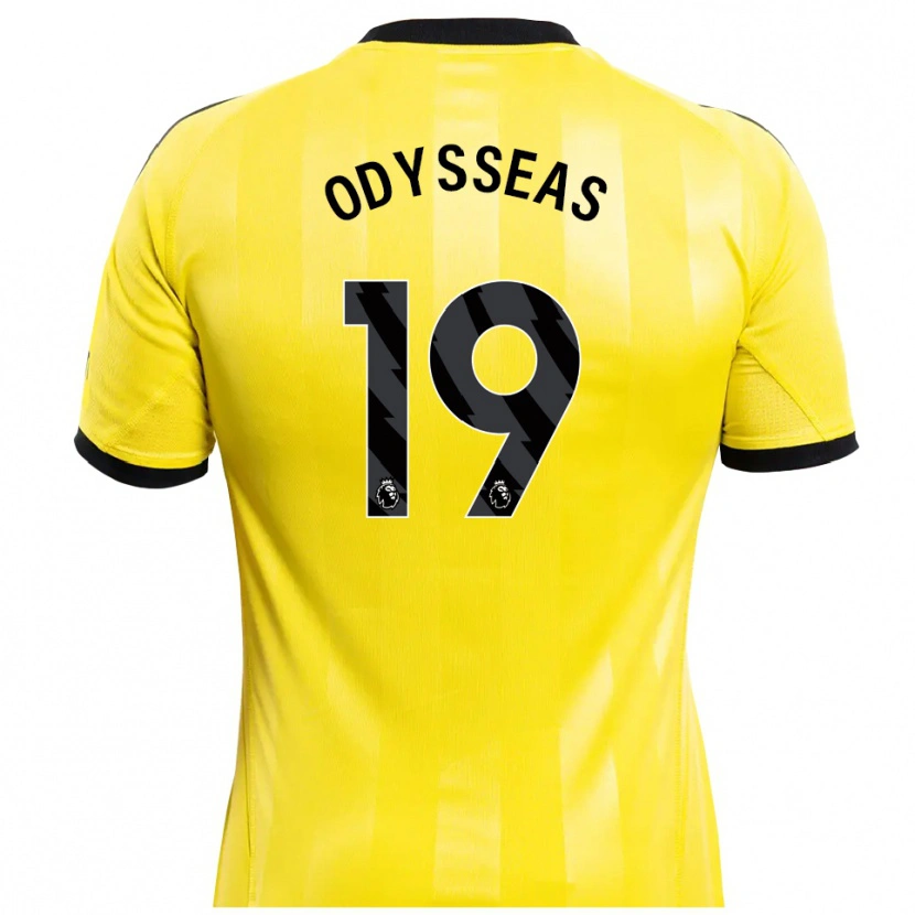 Danxen Bambino Odysseas Vlachodimos #19 Maglia Gara Portiere Giallo Nero 2025/26 Maglietta